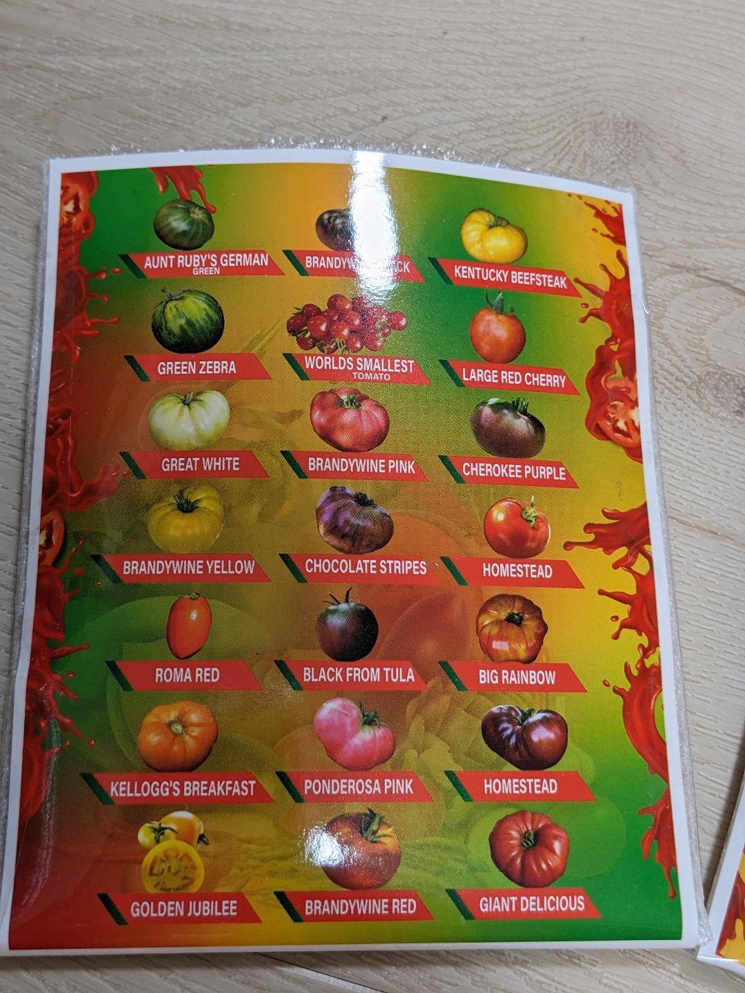 Combo Pack TOMATO seeds super rare Giant delicious zebra rainbow brandywine beefsteak tiny cherry