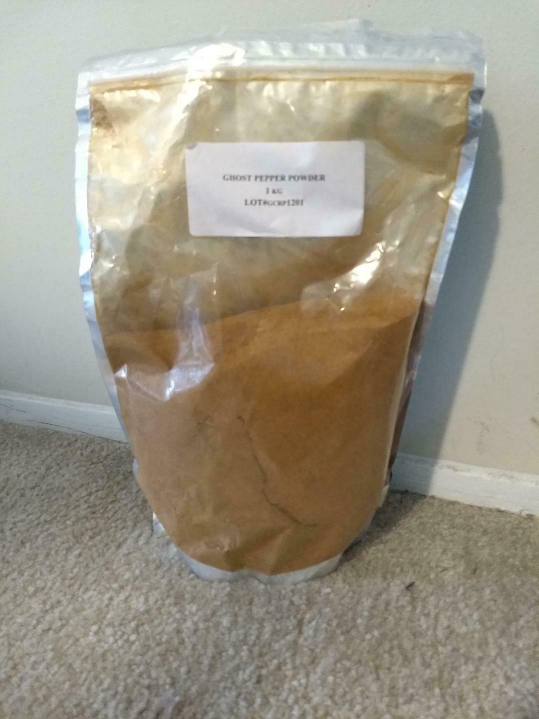 1 Kilogram Red Ghost pepper Bhut Jolokia Powder chili hot spice 2.2 Lbs Wings