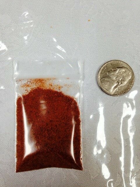 2.3 Grams Red smoked Ghost pepper Bhut Jolokia Powder sample chile hot spice