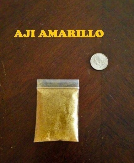 8.5 Grams Aji Amarillo Powder sample chile spice Cusqueno Hen chili Huancaina