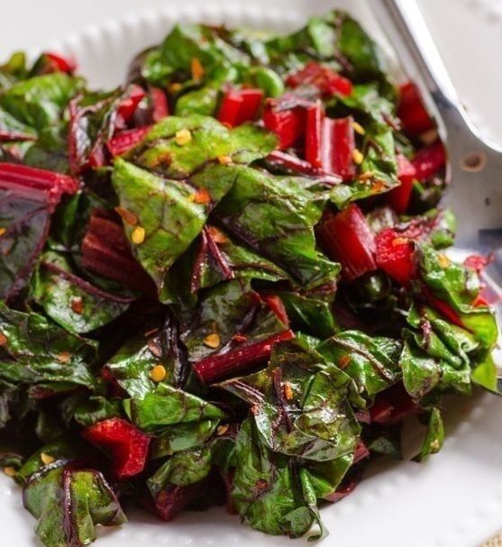 Combo RHUBARB Victoria, SWISS CHARD Ruby Red, SPINACH Bloomsdale 25-30 seeds Pie